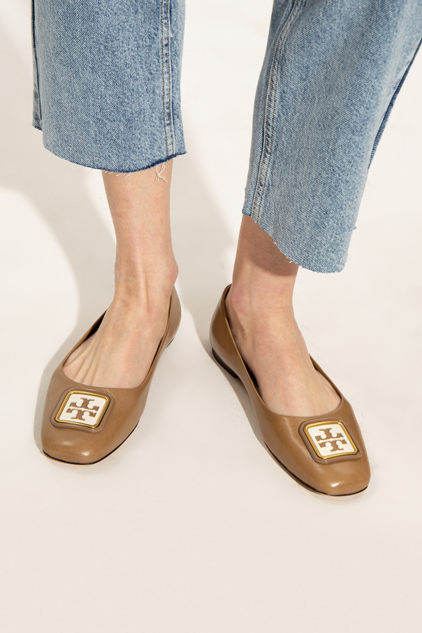 Brown 'Georgia' leather shoes Tory Burch - Vitkac Italy