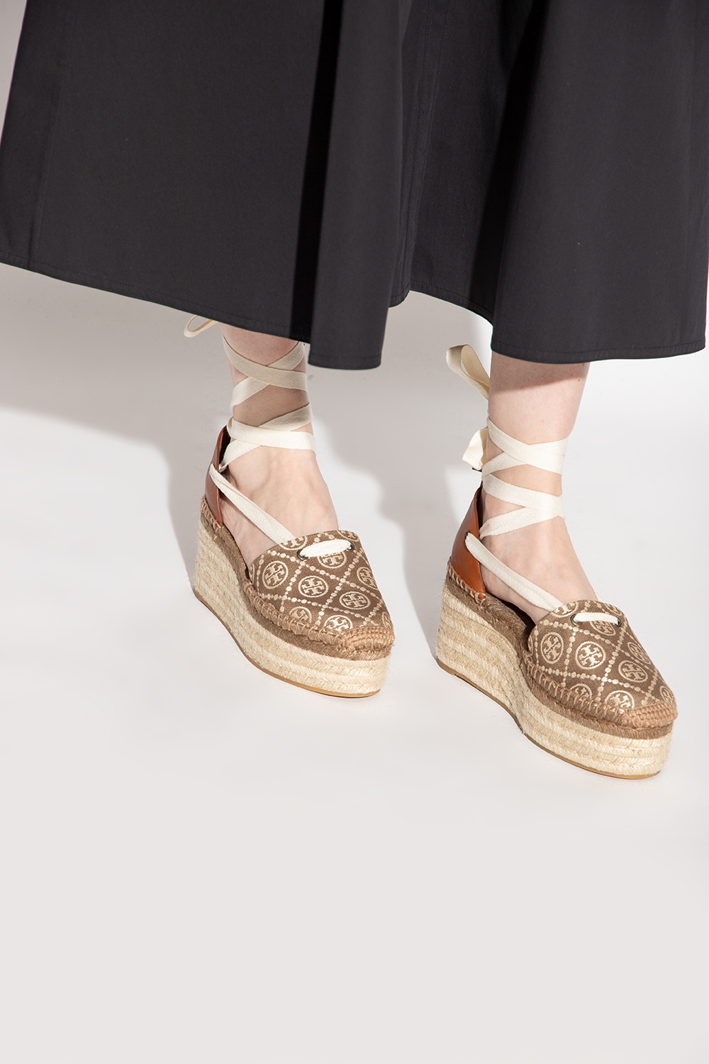 Tory Burch 'T Monogram' wedge espadrilles | Women's Shoes | Vitkac