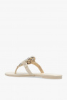 Tory Burch beige ‘Miller’ slides with logo