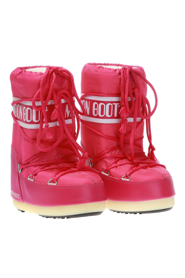 Moon Boot Kids 'Make it these Lurrey cut-out high heel boots