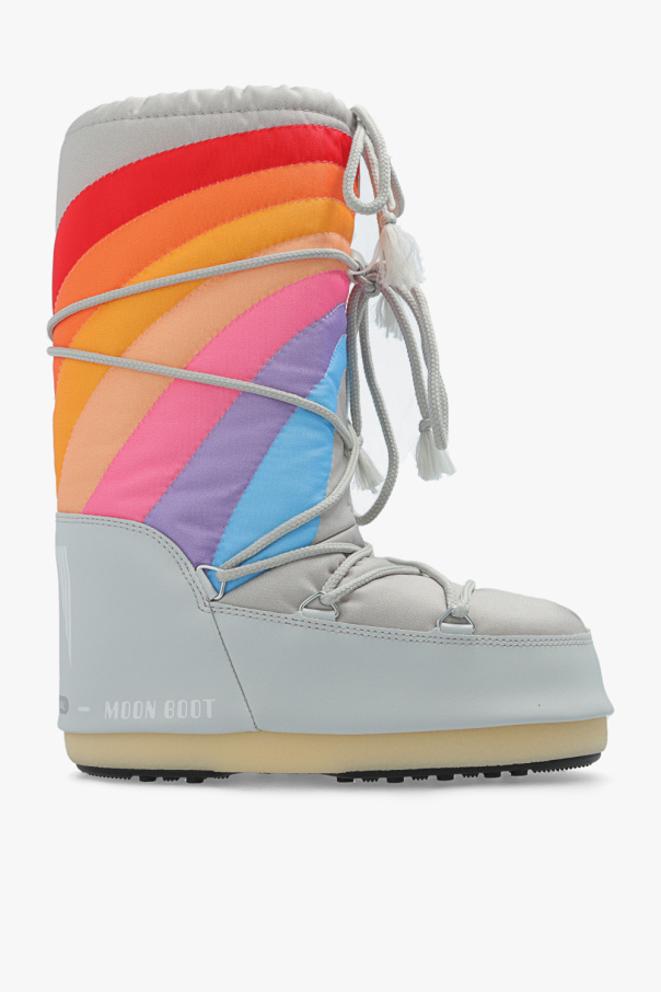 Moon Boot Kids ‘Icon Rainbow’ snow boots
