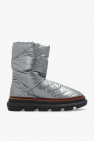 Tory Burch SILVER Quilted snow boots