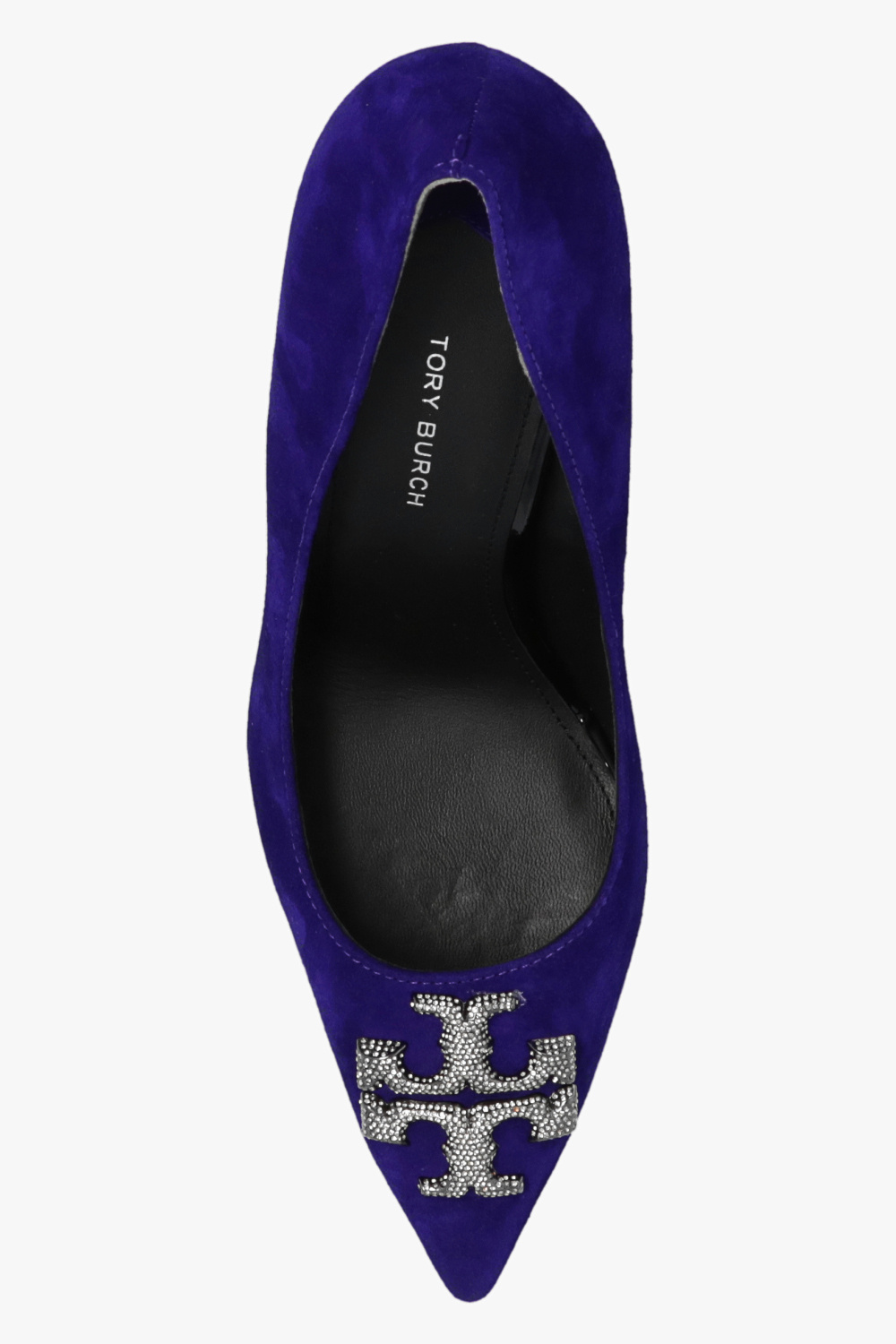 Tory Burch ELEANOR PAVÉ PUMP Shoes/ Heel/Suede/Black/ US 8M/$428