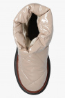 Tory Burch beige Quilted snow boots