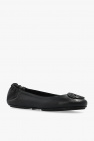 Tory Burch BLACK ‘Minnie’ leather ballet flats
