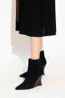 Tory Burch BLACK Suede wedge boots