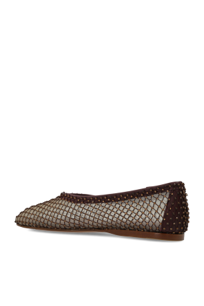 forte_forte Ballet flats with shimmering crystals