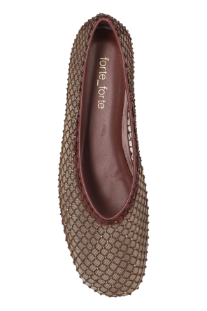 forte_forte Ballet flats with shimmering crystals