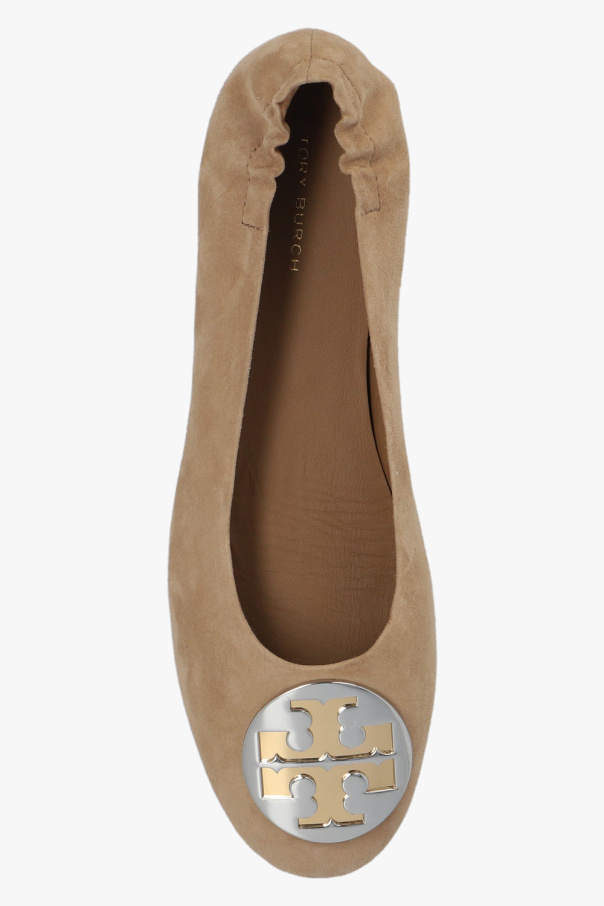 Beige 'Claire' suede ballet flats Tory Burch - Vitkac Germany