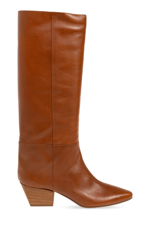 Leather heeled boots