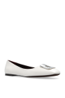 Tory Burch WHITE ‘Georgia’ leather ballet flats