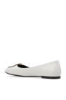 Tory Burch WHITE ‘Georgia’ leather ballet flats