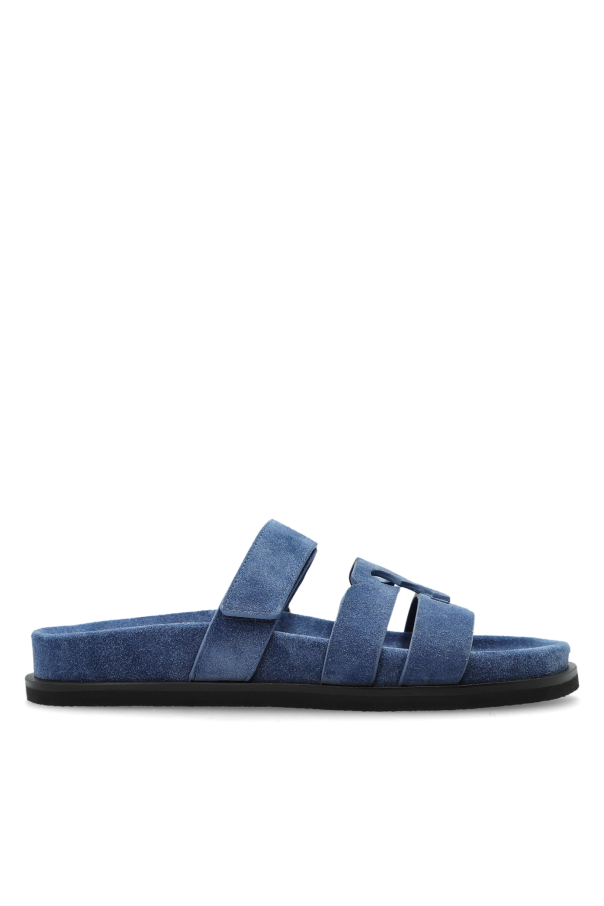 Suede slides 