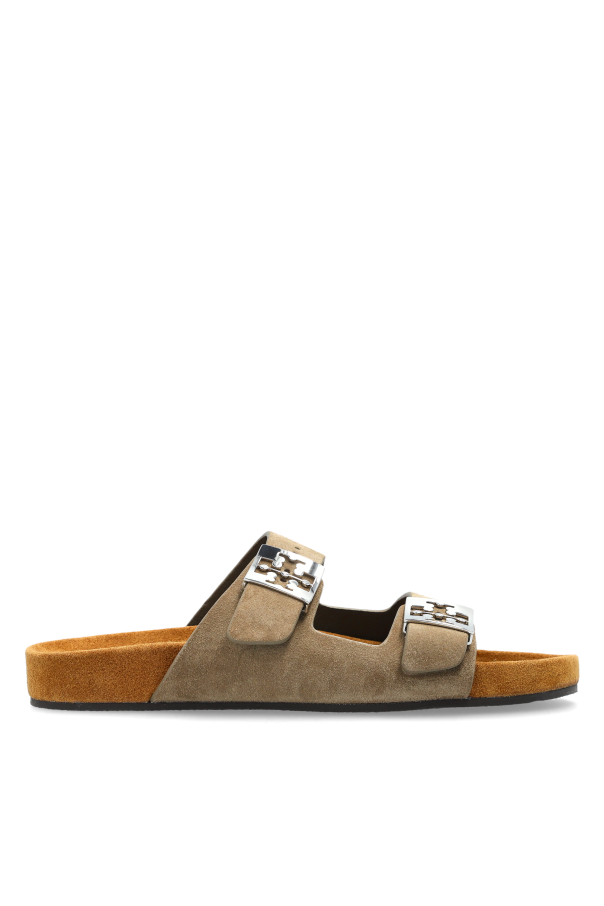Suede slides 