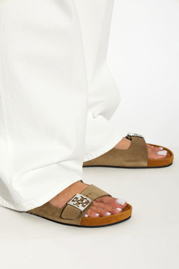 Tory Burch Chinelos em camurça "Mellow"