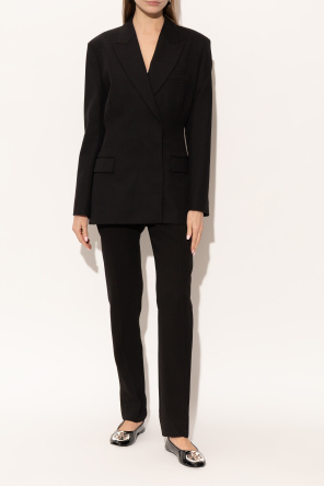 Tory Burch Bailarinas de cuero con logo