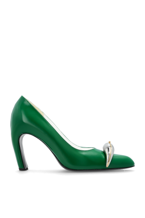 Leather heeled shoes "Pierced"