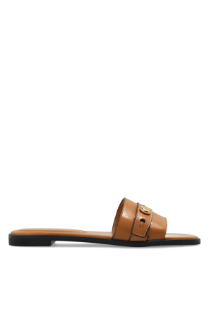 'Romy' leather slides