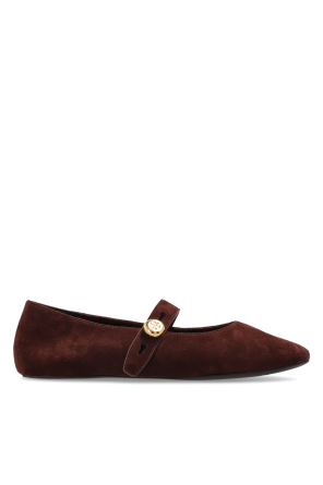 Suede ballet flats