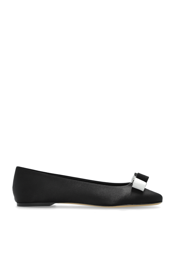 Casadei Satin-Ballerinas mit Applikation