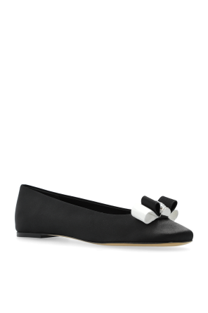 Casadei Satin-Ballerinas mit Applikation