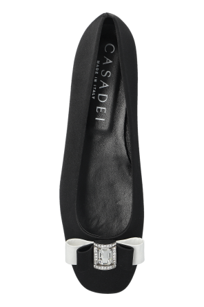 Casadei Satin-Ballerinas mit Applikation