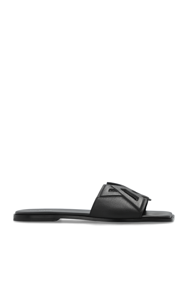 Vic Matie Leder-Pantoletten mit Logo