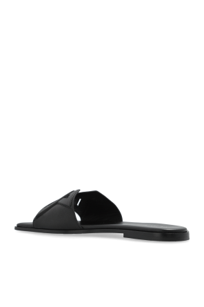 Vic Matie Leder-Pantoletten mit Logo