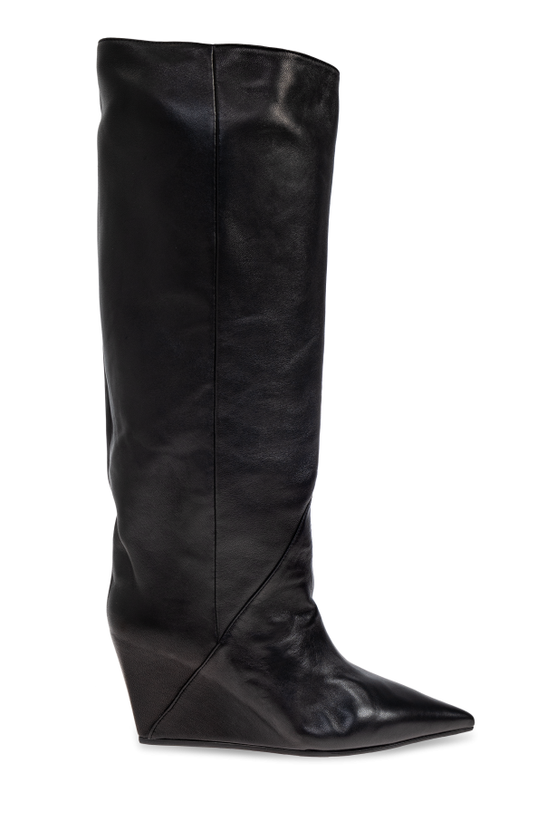 Leather wedge-heeled boots od Vic Matie
