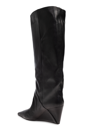 Vic Matie Skórzane kozaki na koturnie