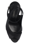 Casadei BLACK ‘Flora Jolly’ satin platform sandals