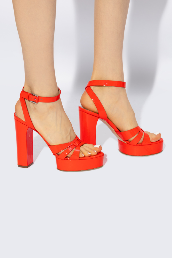 Casadei ‘Tiffany’ patent heeled sandals