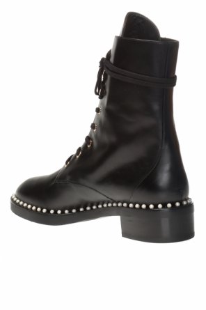 Stuart Weitzman ‘Sondra’ lace-up heeled ankle boots