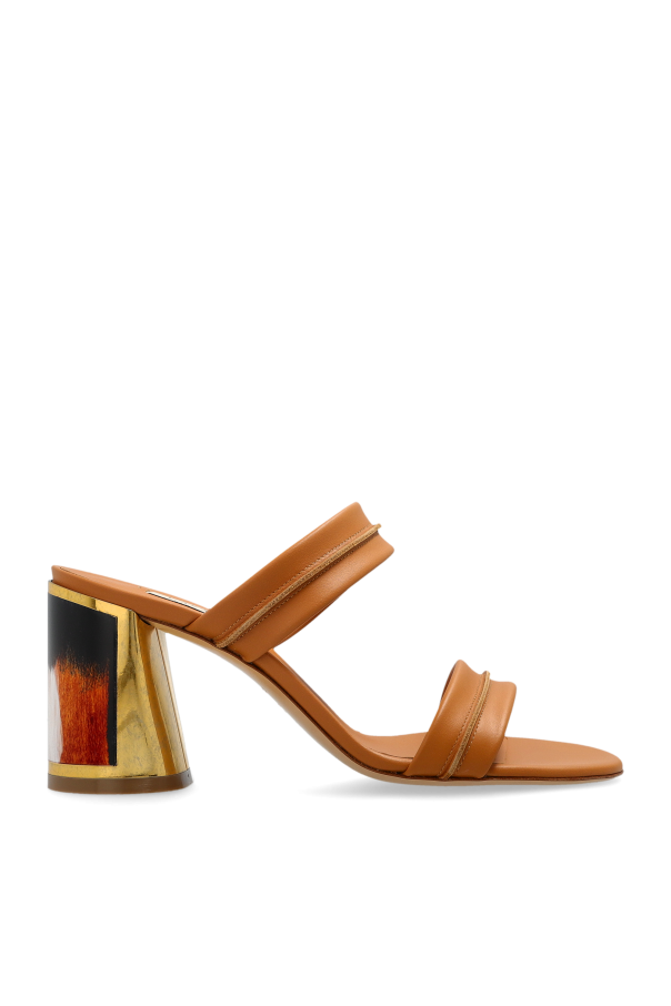 Casadei Leather heeled mules Big Horn