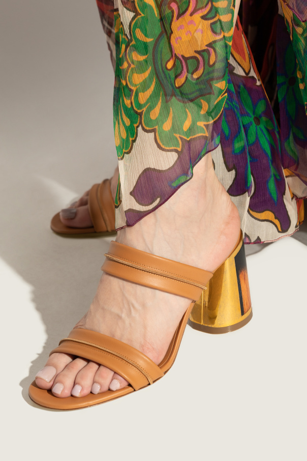 Casadei Leather heeled mules Big Horn