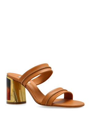 Casadei Leather heeled mules Big Horn