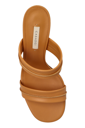 Casadei Leather heeled mules Big Horn
