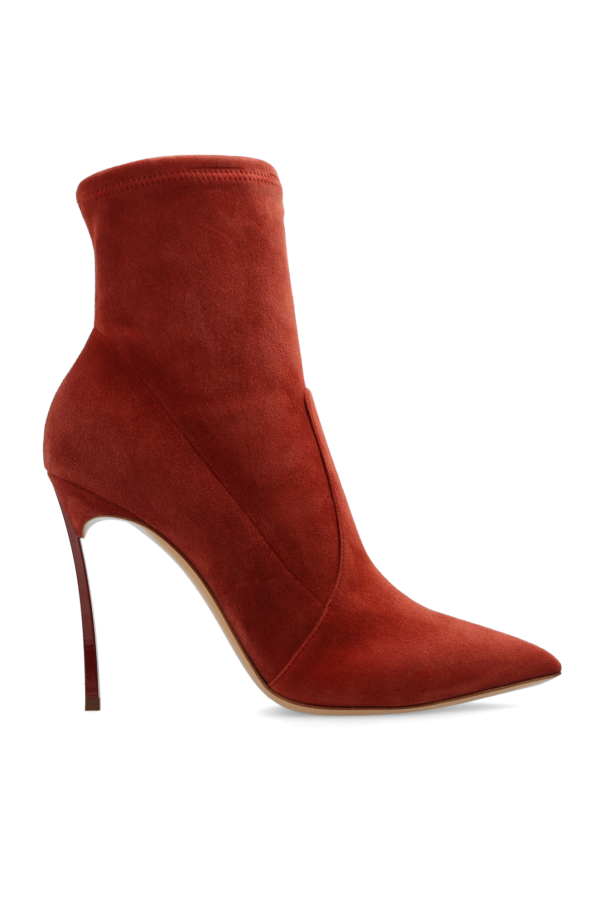 Casadei ‘Blade’ heeled ankle boots in suede