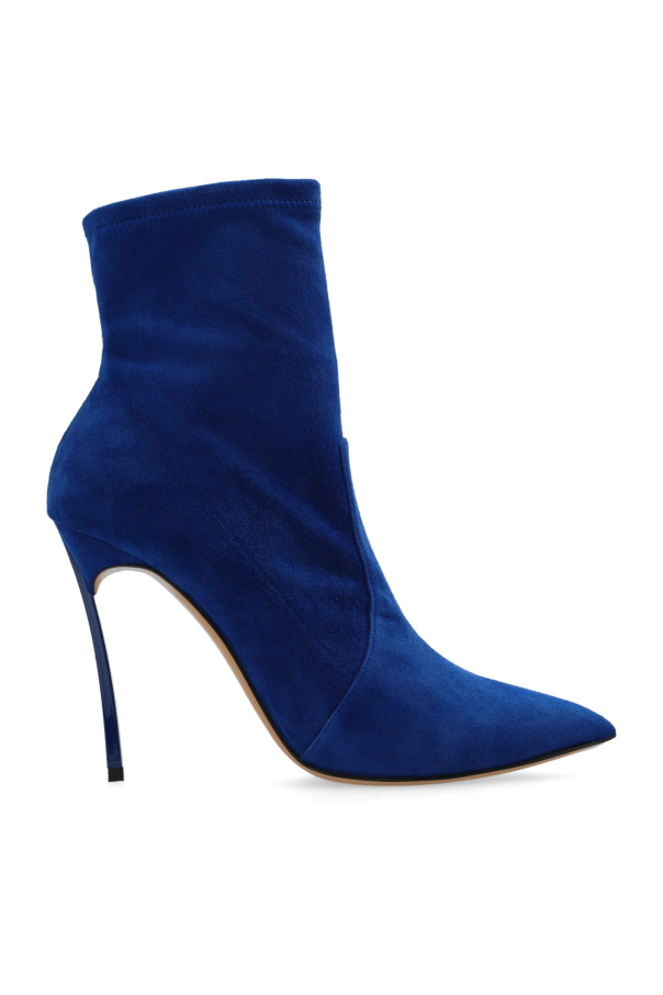 Casadei ‘Blade’ suede heeled ankle boots