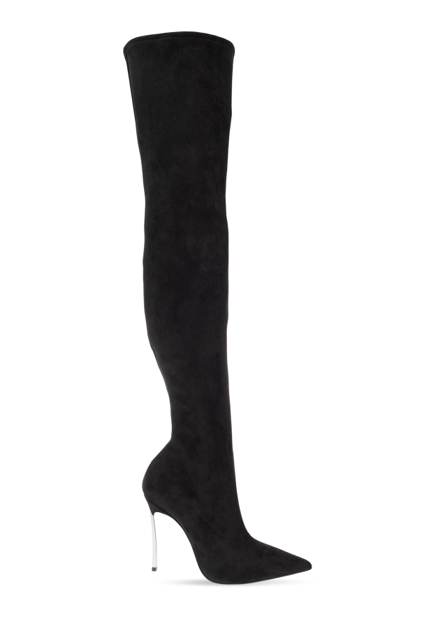 Casadei Suede thigh-high boots