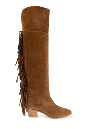 Suede heeled boots