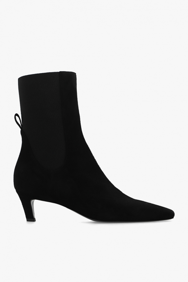 Suede heeled ankle boots od TOTEME