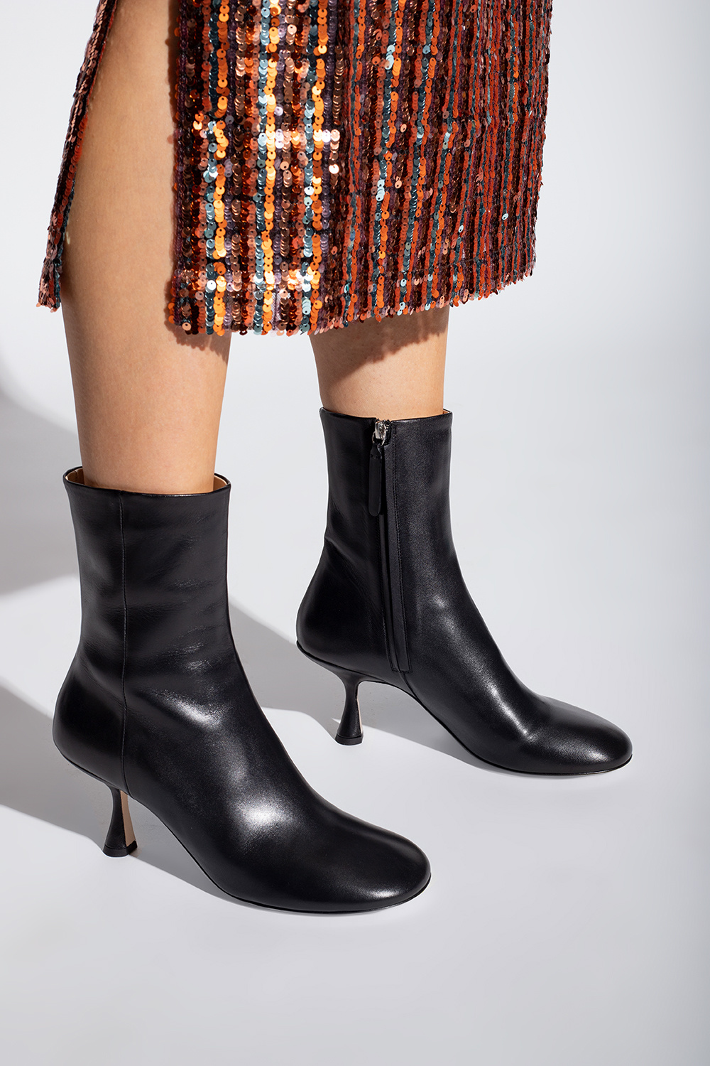 Wandler ‘Marine’ leather heeled ankle boots