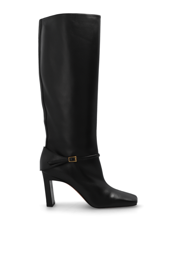 ‘Isa’ heeled boots in leather od Wandler