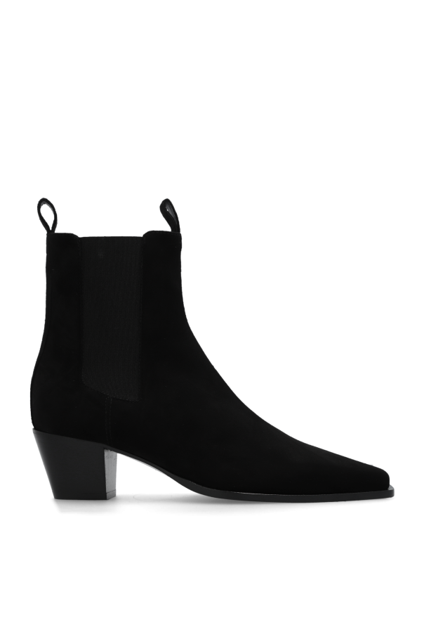 Suede heeled ankle boots od TOTEME