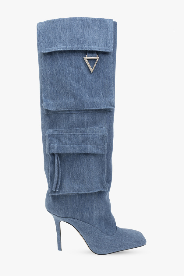 ‘Sienna’ denim heeled boots od The Attico
