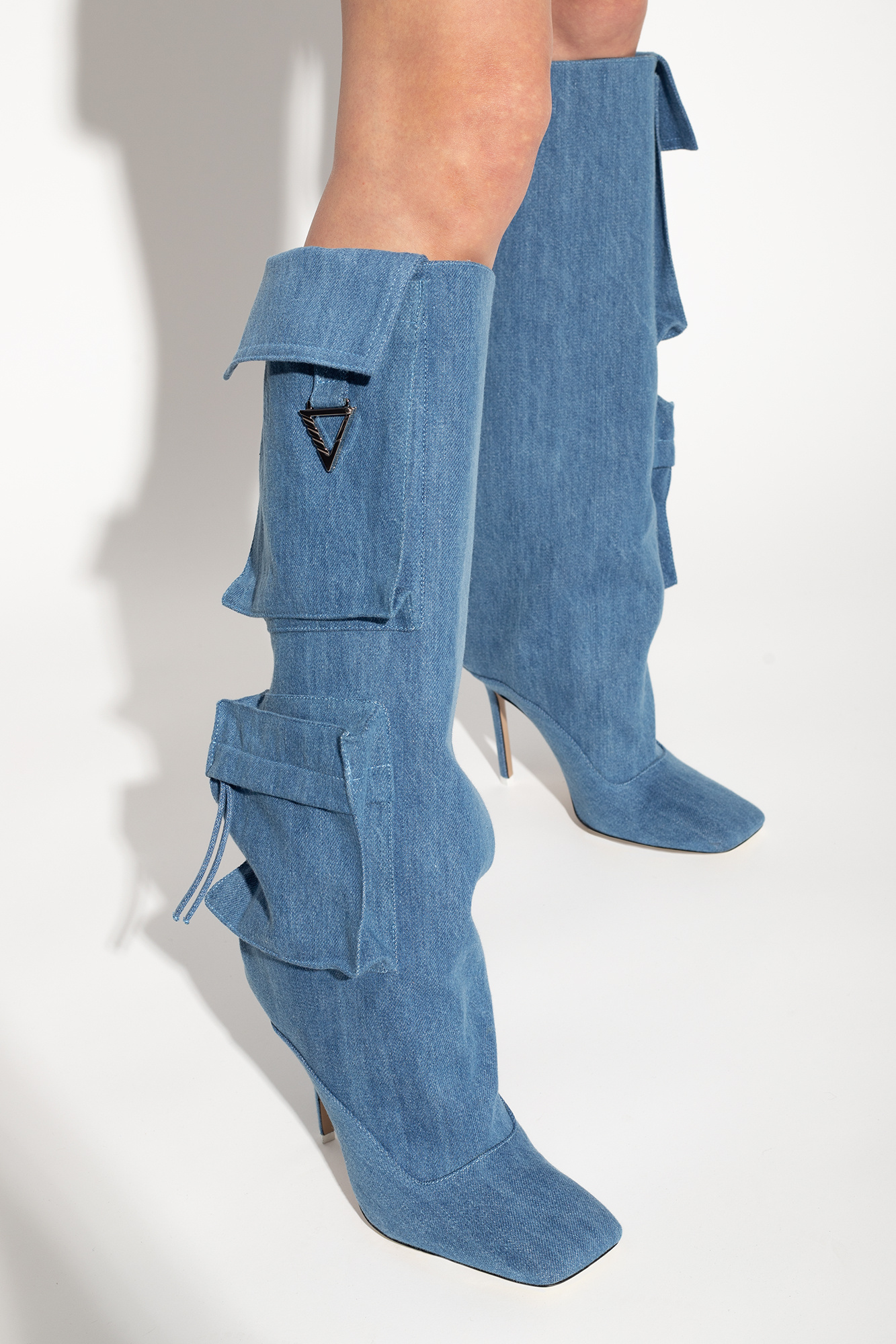Blue ‘Sienna’ denim heeled boots The Attico - Vitkac GB