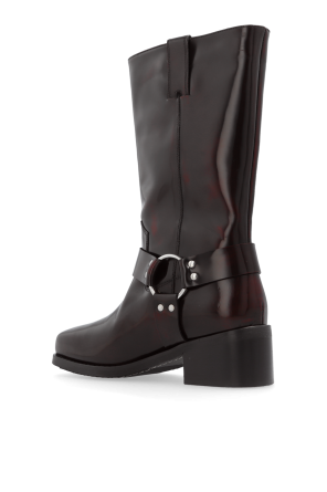 Munthe ‘Motor’ leather heeled boots