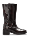 Munthe ‘Motor’ leather heeled boots