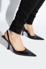 The Attico BLACK Heeled Slippers 'Ester'